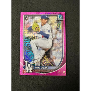 Roki Sasaki - 2025 Bowman Chrome - Pink Mojo Refractor #131/199